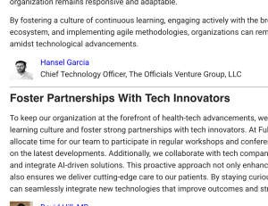 Hansel Garcia featured in Meditech Today discussing health tech advancements.